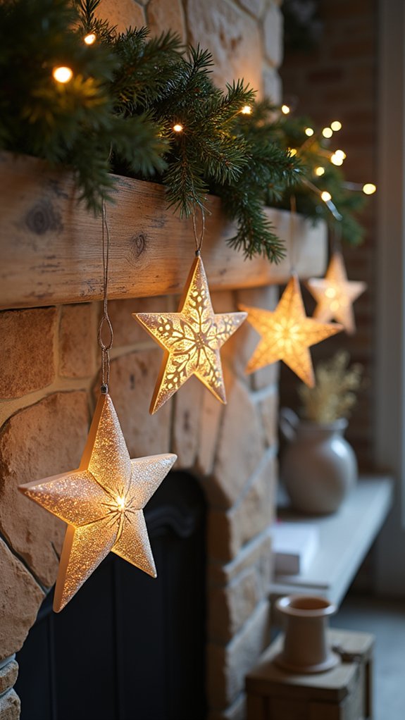 delicate winter decorations crafted
