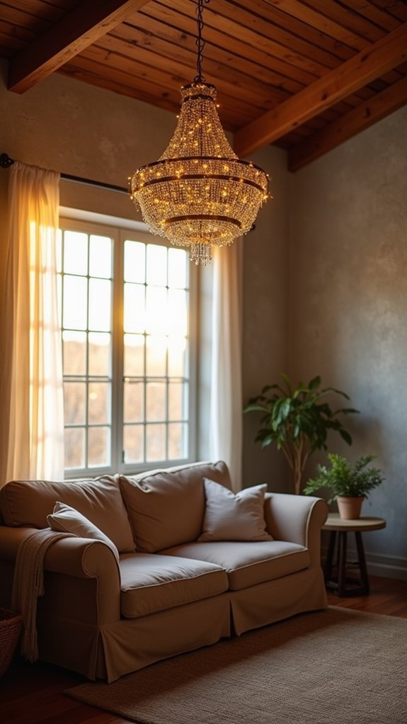 diy chandelier with lights