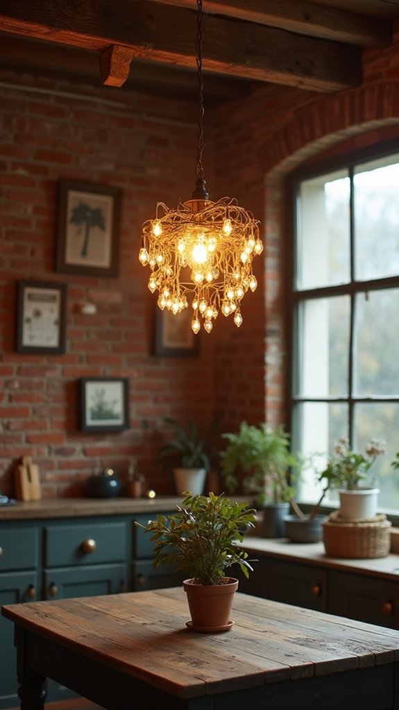 diy chandelier with lights