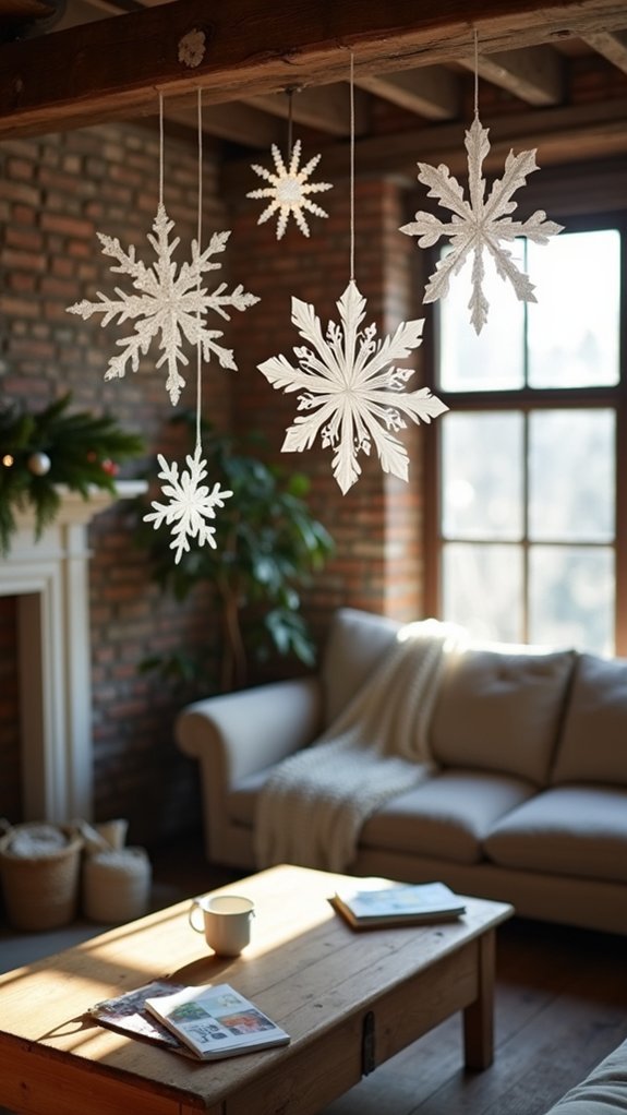 diy colorful snowflake decorations