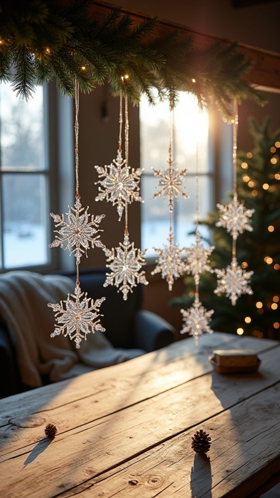 diy crystal snowflake ornaments
