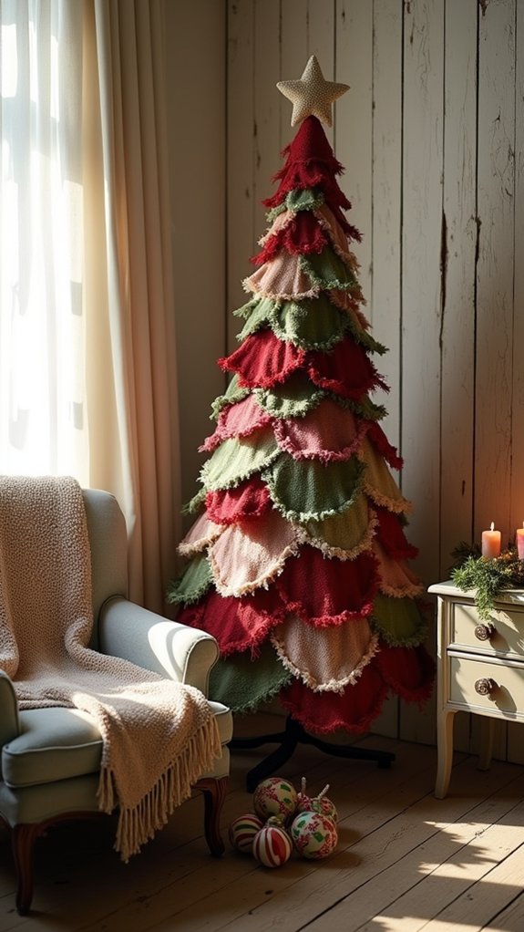 diy festive fabric tree