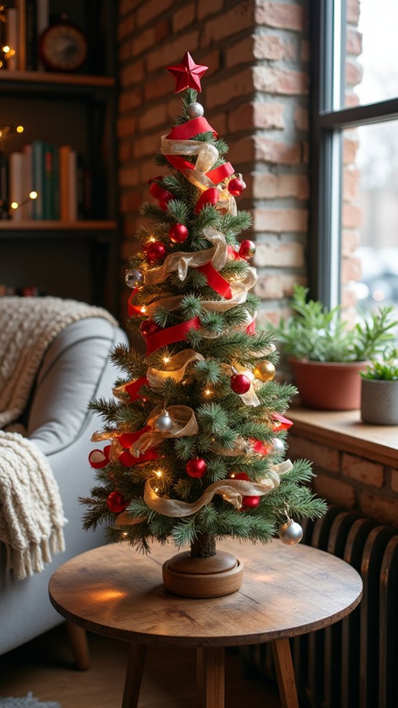 diy festive ribbon trees