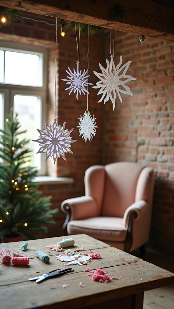diy festive snowflake ornaments