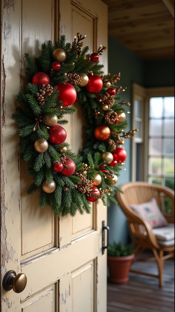diy festive wreath creation