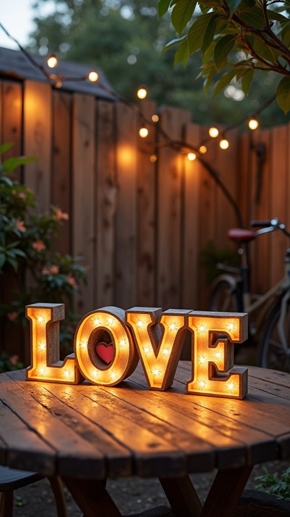 diy love letter decor