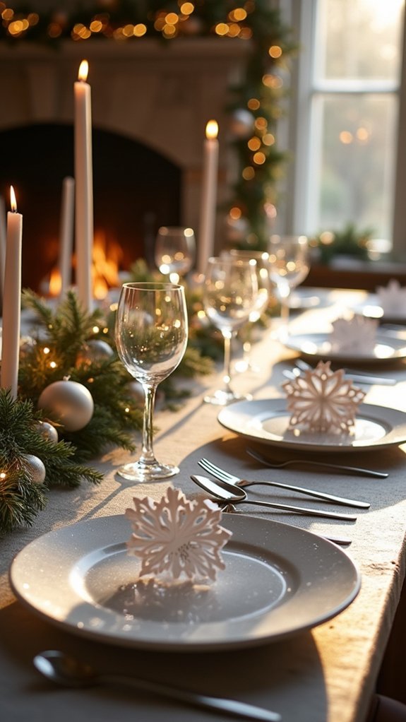 diy snowflake place cards