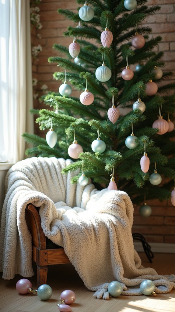 dreamy pastel holiday ornaments