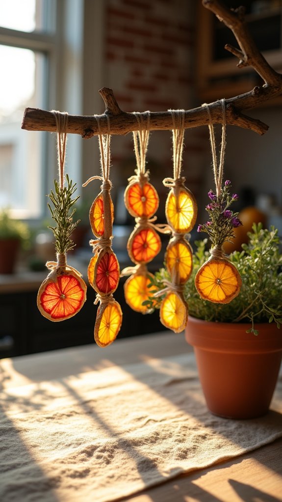dried citrus floral ornaments