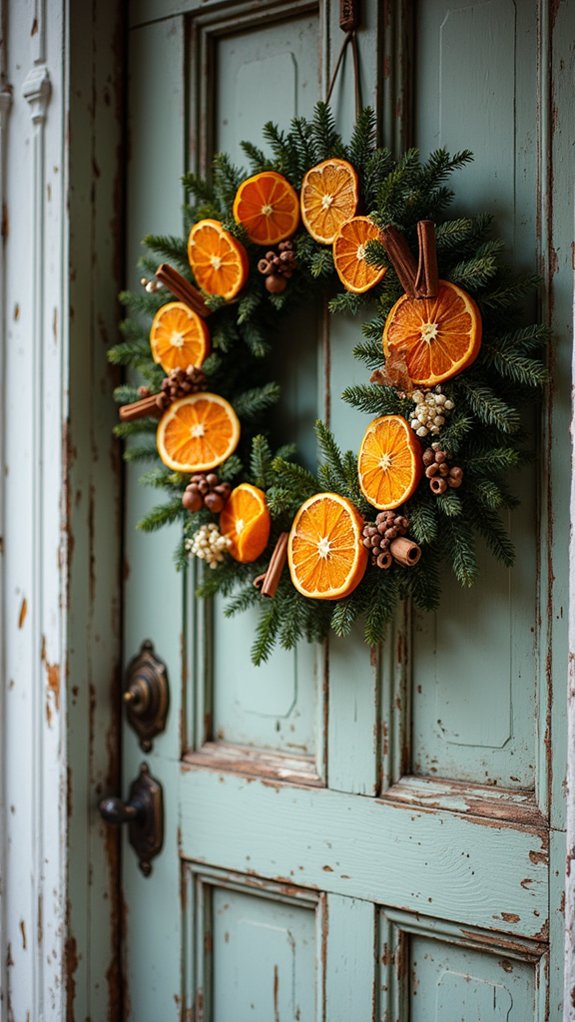 dried citrus wreath project