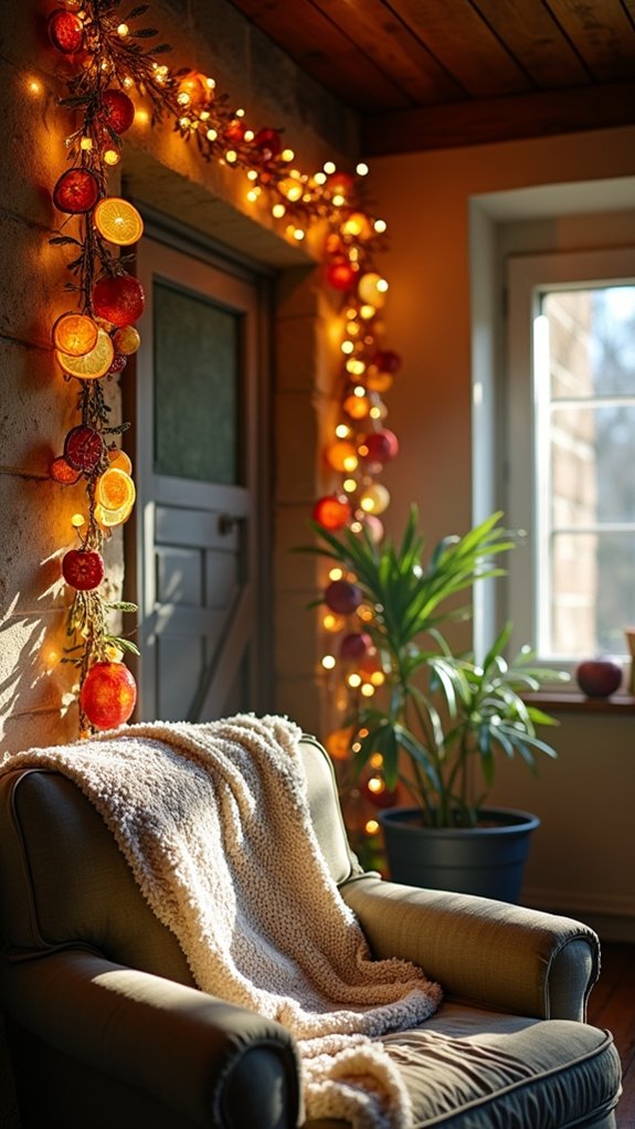 dried fruit garland lights