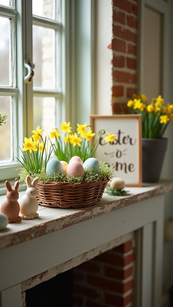 easter mantle decor ideas