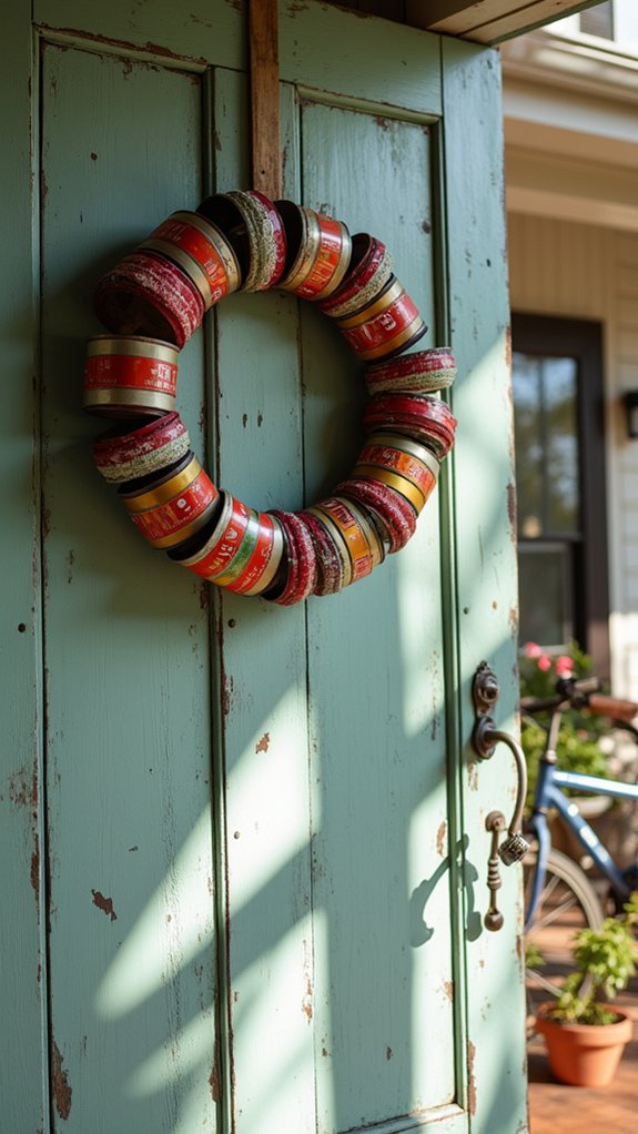 eco friendly tin can wreath