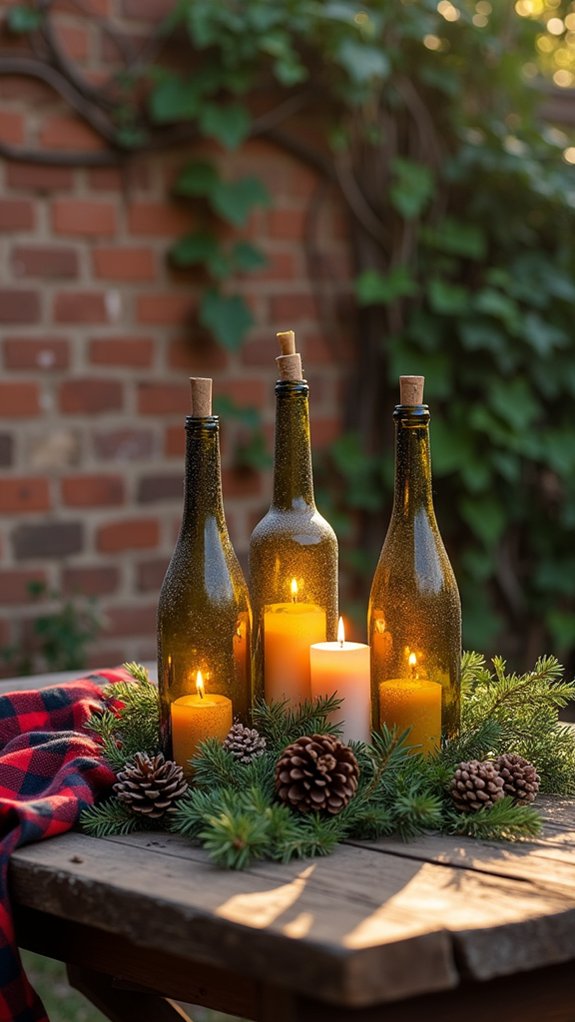 eco friendly wine bottle candles