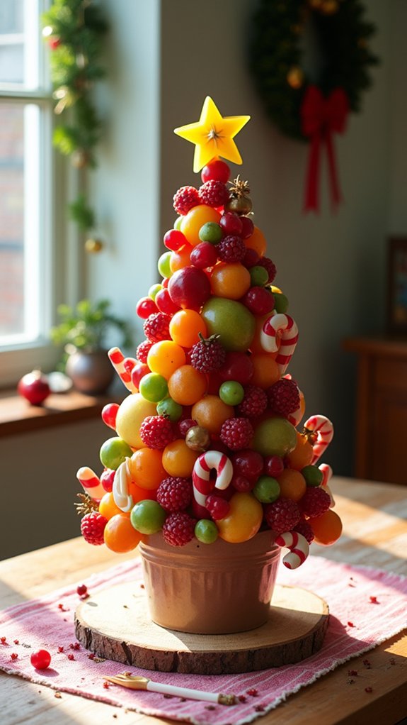 edible christmas tree centerpiece