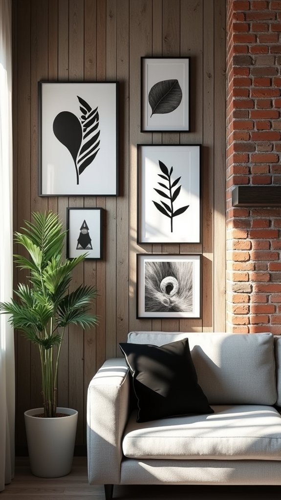 elegant black and white decor