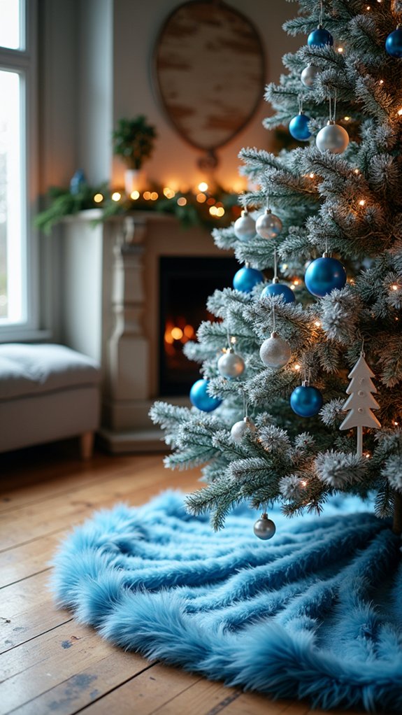 elegant blue and silver