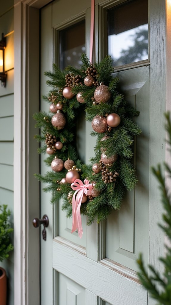 elegant blush pine wreath