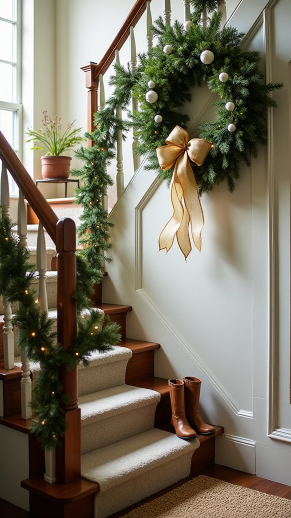 elegant bow wreath decor