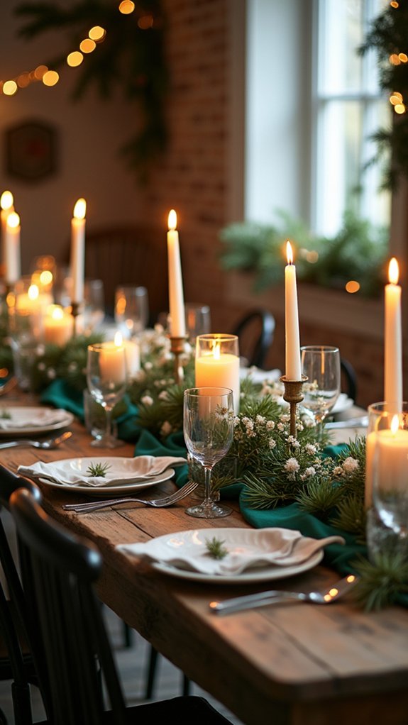 elegant candlelight dinner ambiance