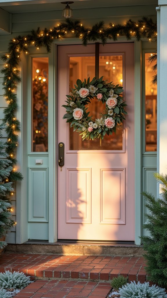 elegant cream rose wreath