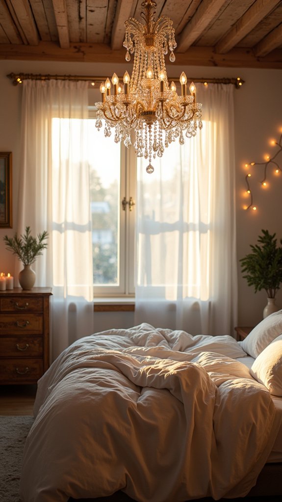 elegant crystal chandelier ambiance