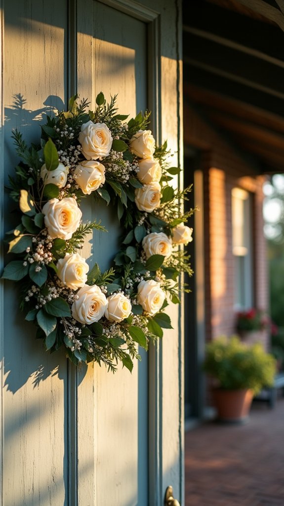 elegant eucalyptus rose wreath