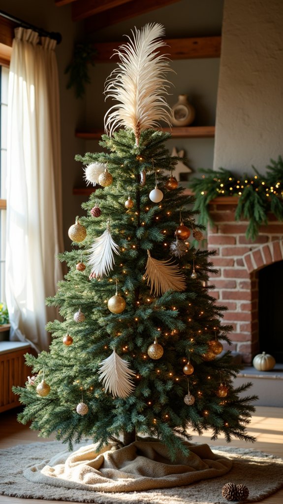 elegant feather tree topper