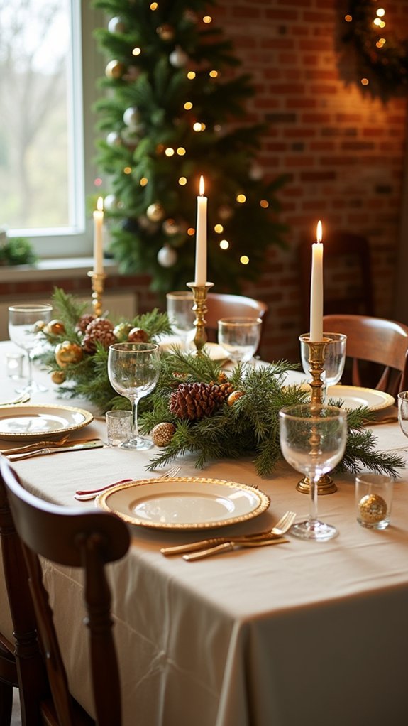 elegant festive table setting