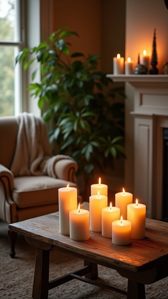 elegant flickering candle ambiance