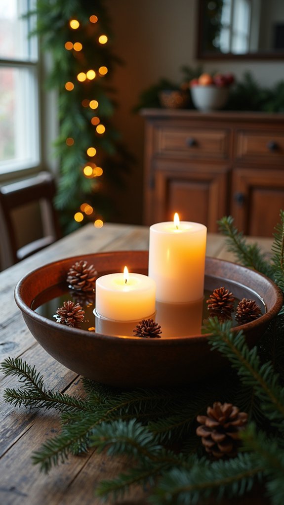 elegant floating candle centerpiece