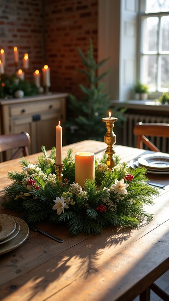 elegant floral christmas centerpiece