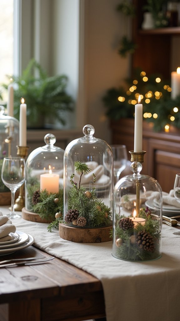 elegant glass cloche displays