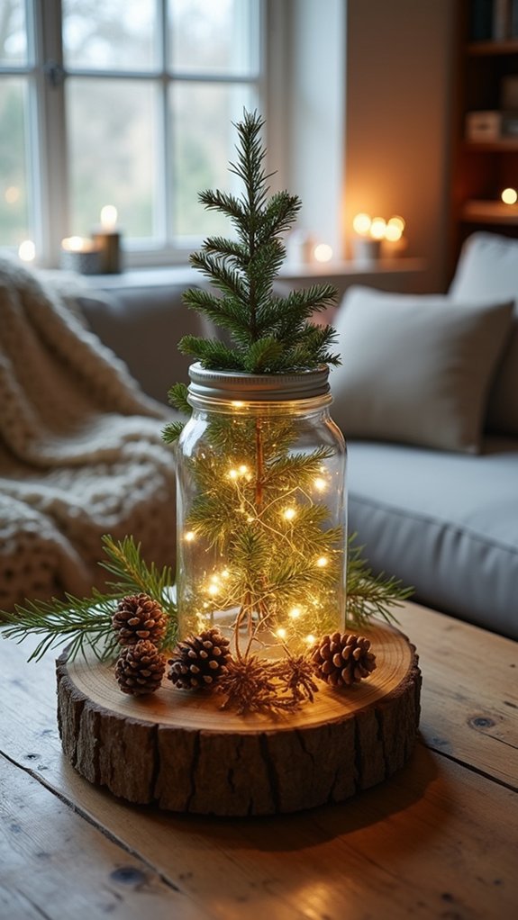 elegant glass jar trees