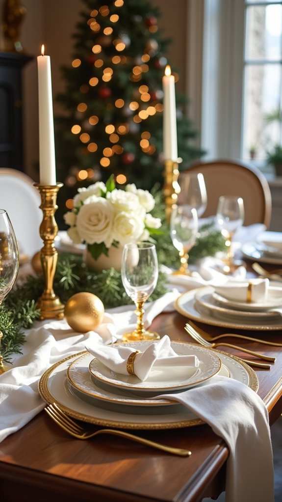 elegant gold and white