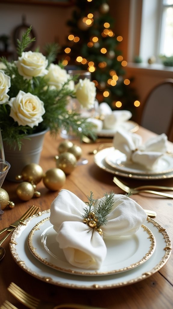 elegant gold and white