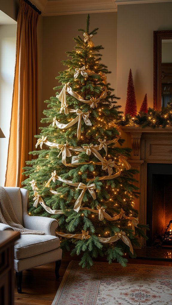 elegant gold ribbon styling