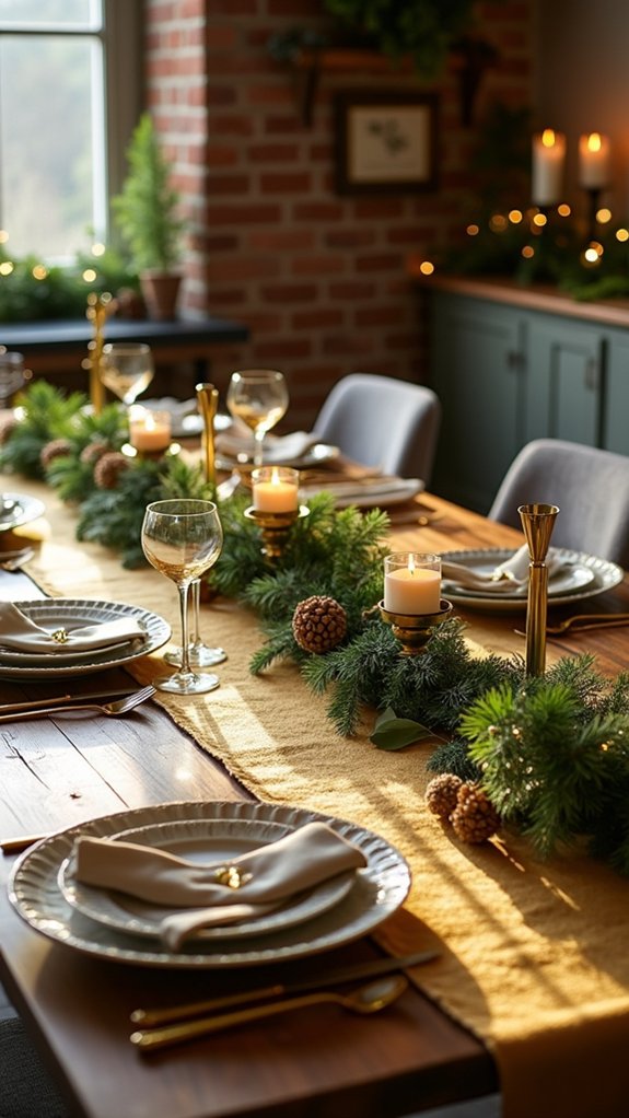 elegant gold table decor