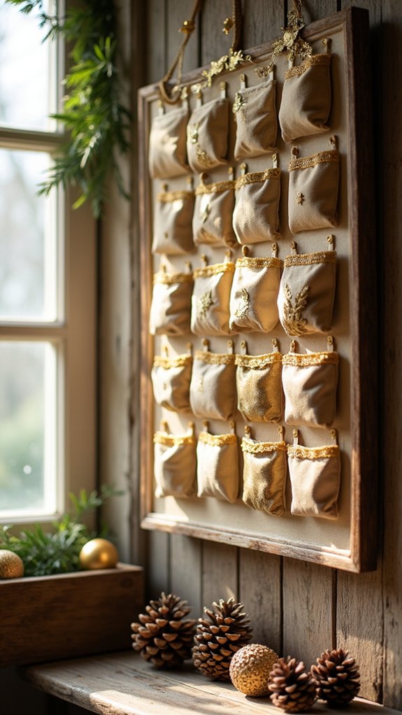 elegant golden advent calendar