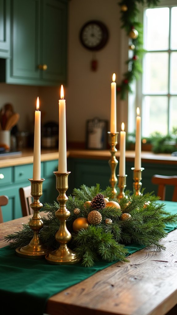 elegant green and gold