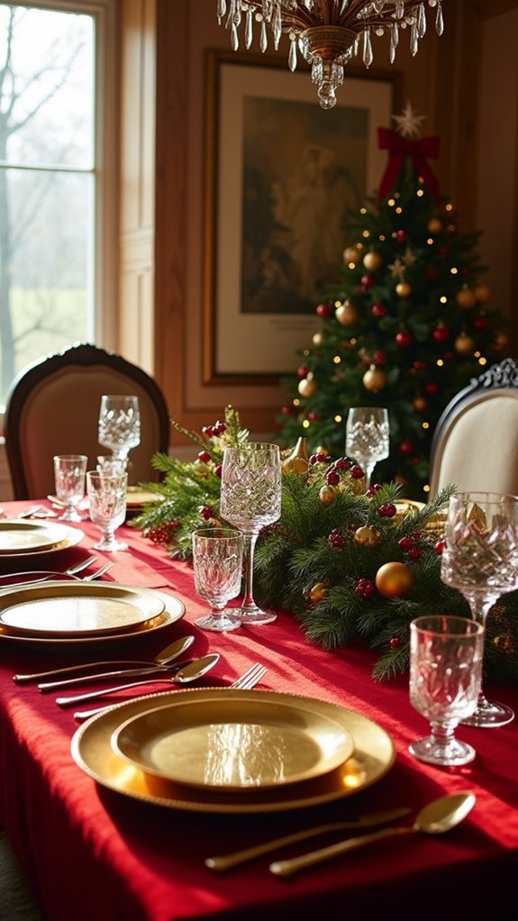 elegant holiday dining decor