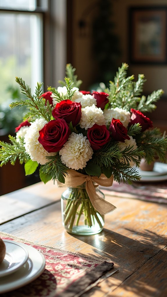 elegant holiday floral decor