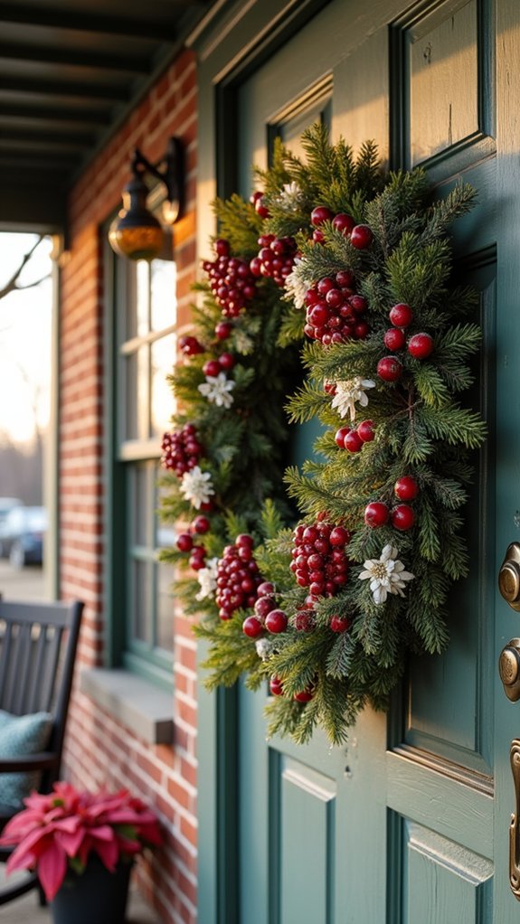 elegant holiday floral wreath