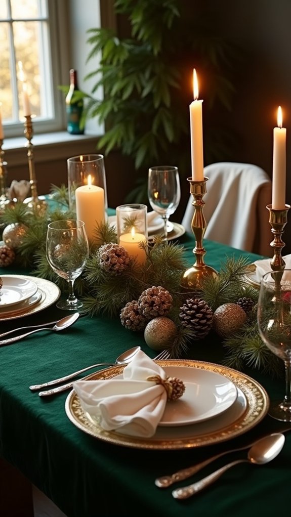 elegant holiday table accents
