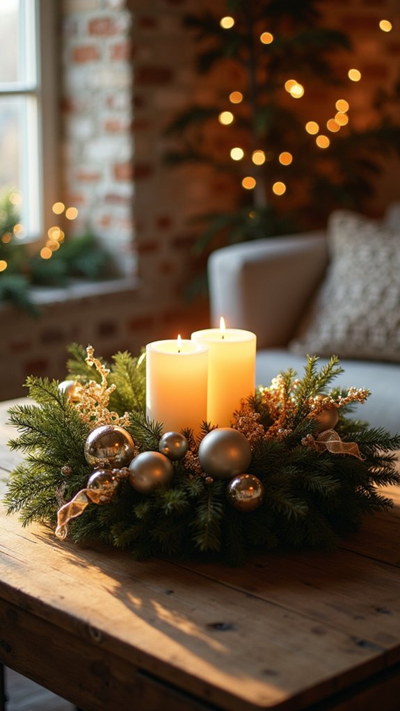 elegant holiday wreath accents