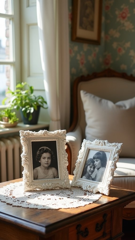 elegant lace photo frames