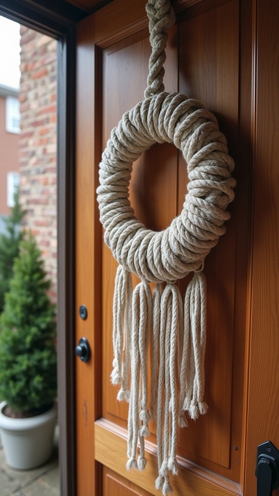 elegant macrame wreath creation