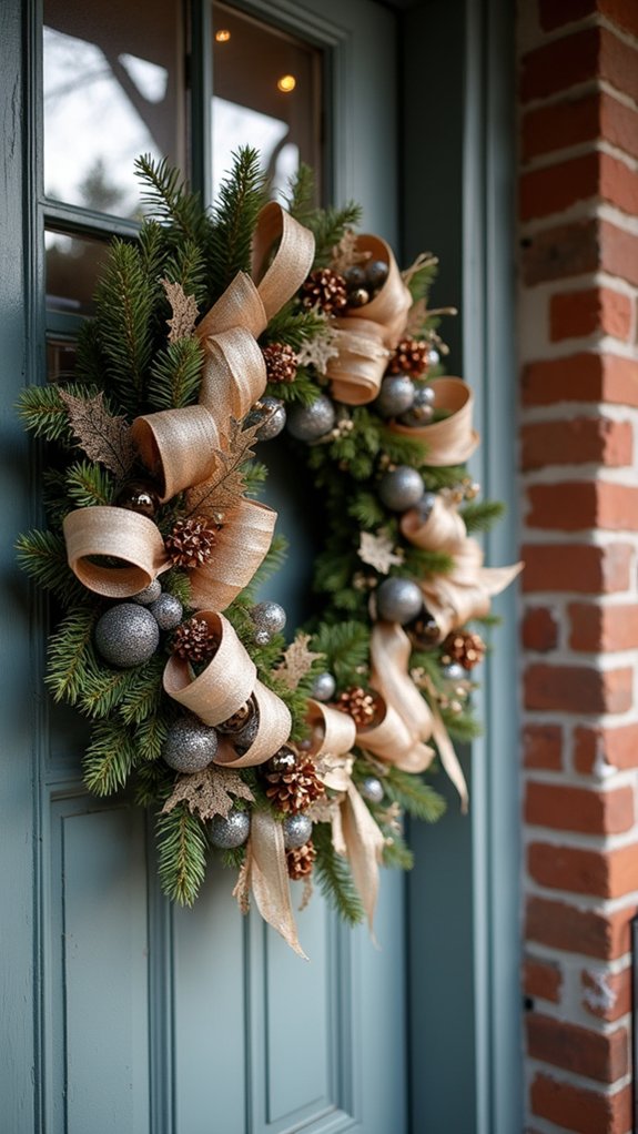 elegant metallic ribbon swirls