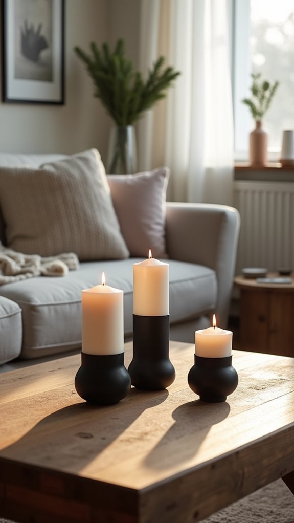 elegant minimalist candle holders