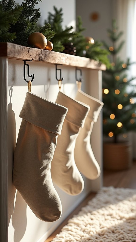 elegant minimalist stocking hangers